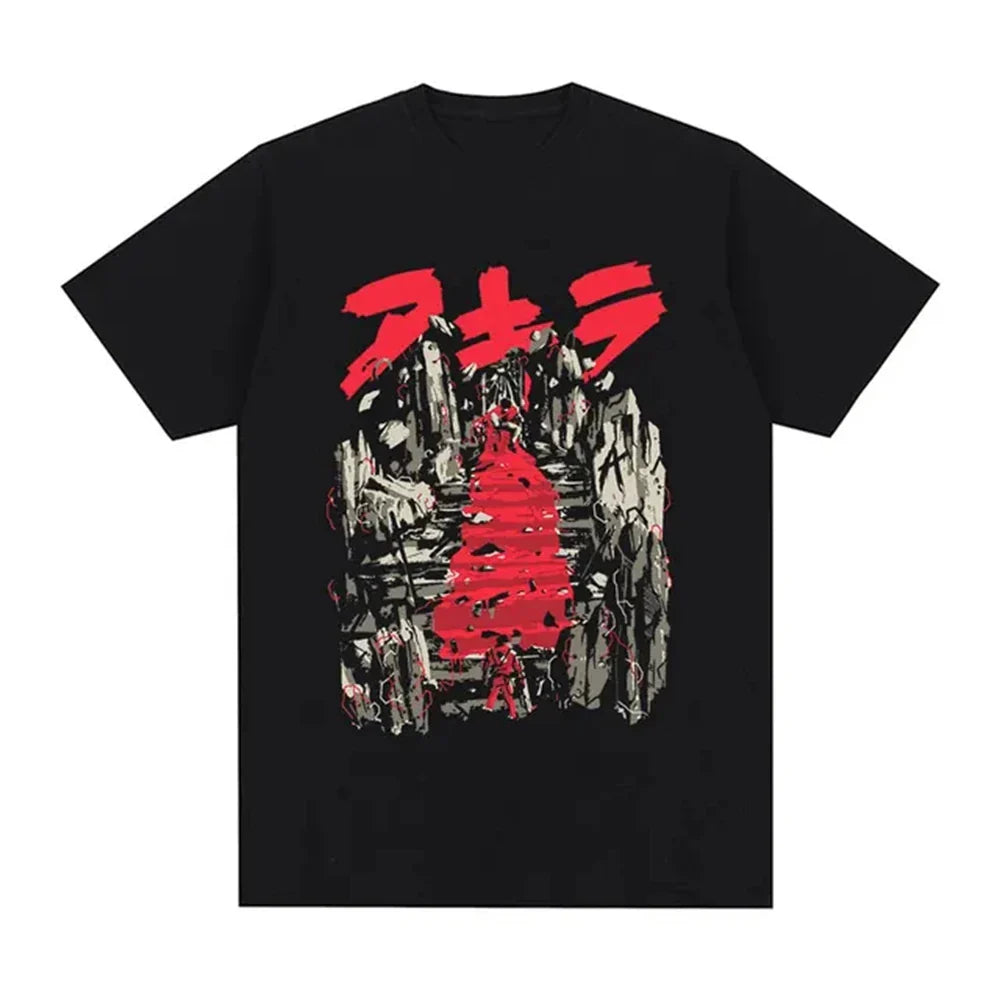 Japanese Anime Neo Tokyo Akira T Shirt Movie Science Fiction Manga Shotaro Kaneda Men Short Sleeve T Shirts 100% Cotton 72417