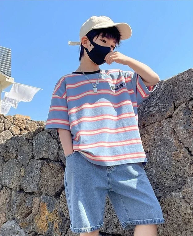 8 To 10 Year Old Boy Clothes Kids Set Junior Boys' Summer Clothing Children's Outfit 2025 Baby Boy's From 4 Years Shorts T-shirt