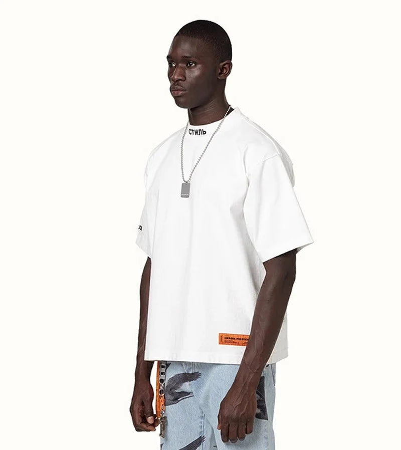 Black White Classic Letters Embroidery T-Shirt Men Women Simple Oversized Best Quality T Shirt Tops Casual Fashion Tees