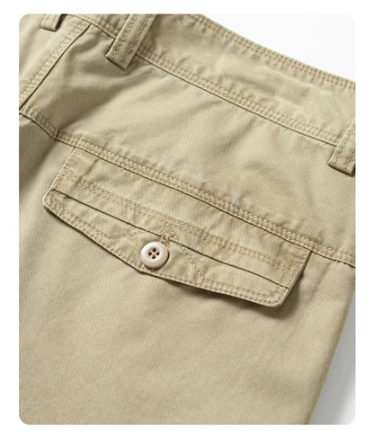 100% Cotton Straight Casual Pants Men's New Cargo Pocket Fashion Brand Comfortable High Quality Business Male Pants