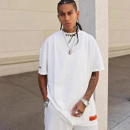 Black White Classic Letters Embroidery T-Shirt Men Women Simple Oversized Best Quality T Shirt Tops Casual Fashion Tees