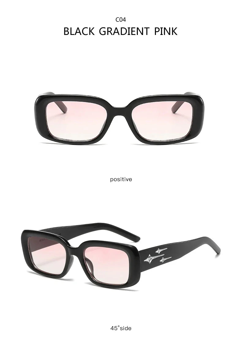 Cycling Retro Y2K Style Small Square Sunglasses Women kitten Eye Sunglasses Fashion Colorful Mirror Goggles Punk Suns Glasses