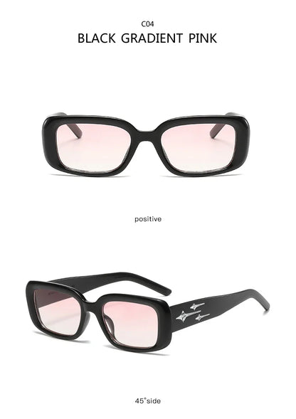 Cycling Retro Y2K Style Small Square Sunglasses Women kitten Eye Sunglasses Fashion Colorful Mirror Goggles Punk Suns Glasses