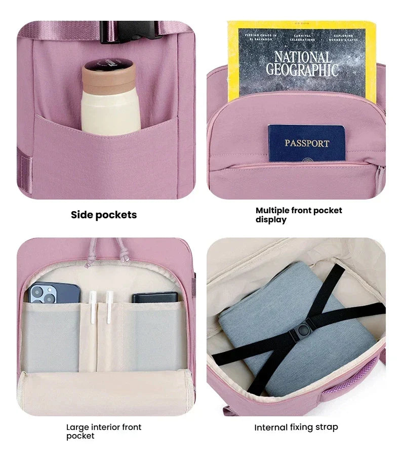 Women Men Hand Luggage Backpack Business College Laptop Travel Backpack Waterproof Carry on mochila viaje cabina avion 40x20x26