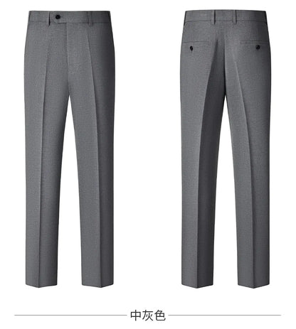 High-quality, Fashionable and Stylish Plus-size Men's Solid-color Suit Set, Men's Three-piece Set, One-button Casual Suit