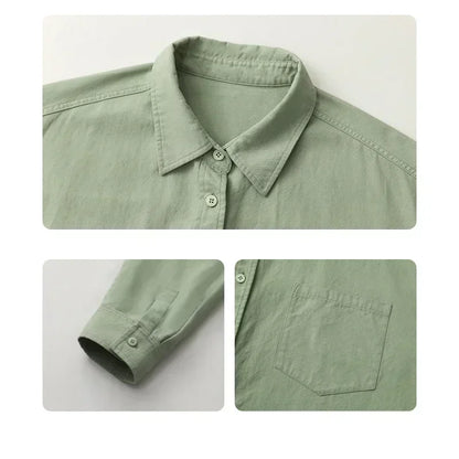Korean Women's Long-sleeved Shirt Loose Woman Tops Fashion Woman Blouse Office Lady Coat 2025 Spring Autumn Clothing