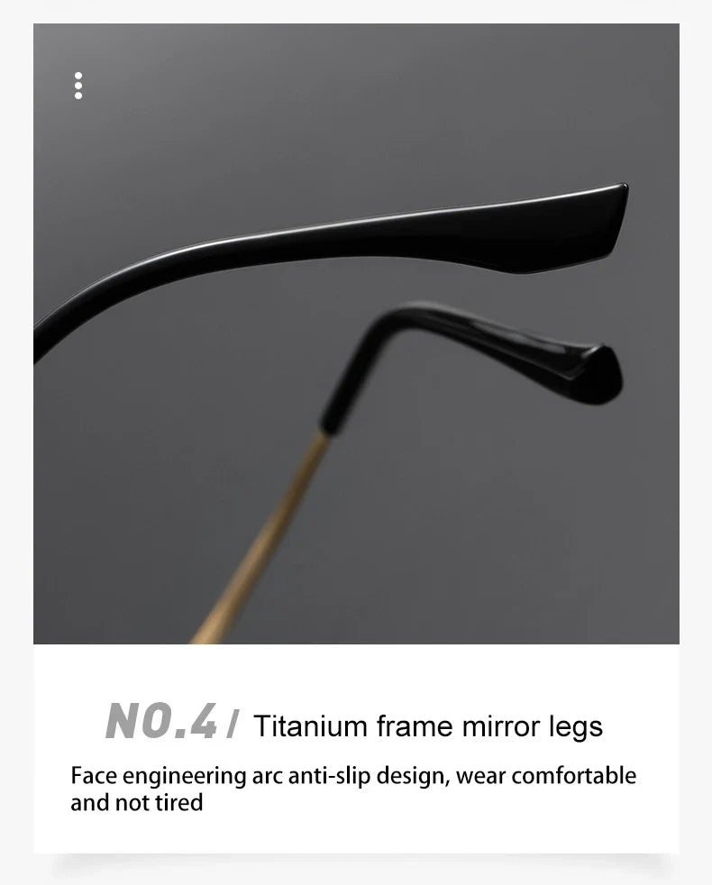 Aluminum Titanium Legs Men's Business Classic Anti-Blue Light Computer Glasses Reading Glasses Customizable Lenses 20229