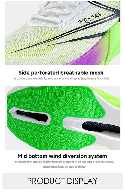 Men‘s Professional Full Carbon Plate Marathon Running Shoes Light Cushioning PB Mid Long Training Sneakers Women 25126