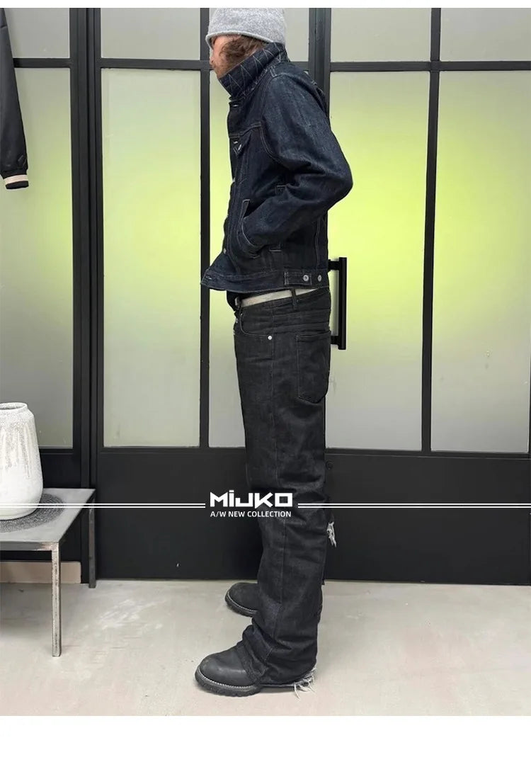 BootCut Original Jeans Wide Leg Trousers Straight Button Design ZJ124