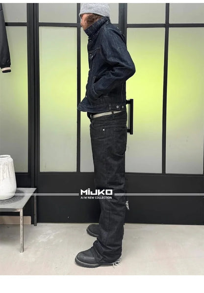 BootCut Original Jeans Wide Leg Trousers Straight Button Design ZJ124