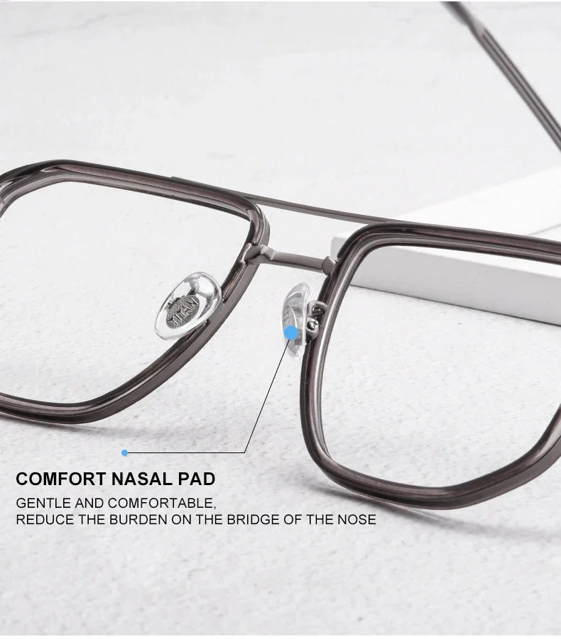 Fashion New Business Men's Large-rimmed Glasses Can Be Customized Prescription Anti-blue Light Glasses Retro Glasses Frame