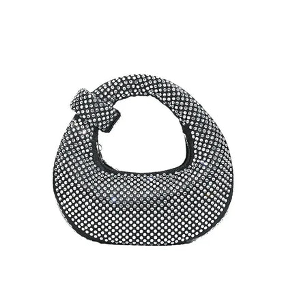 New Small Niche Design Diamond Dumpling Handbag Women's Socialite Style Evening Event Casual Versatile Handbag Water Diamond Bag