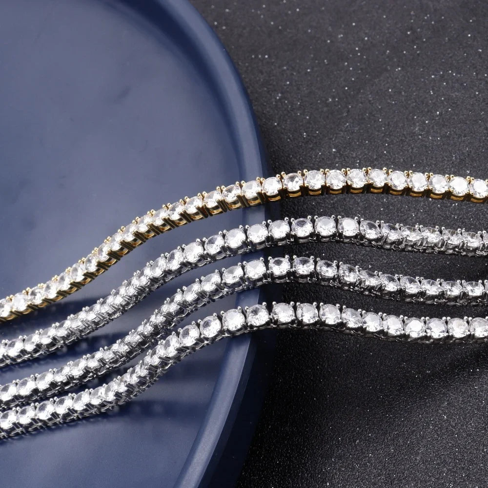 Luxury Iced Out Necklace For Women Charms Tennis Chain Large Crystal Zircon Pendant Chains Hip Hop Jewelry Wedding Gifts
