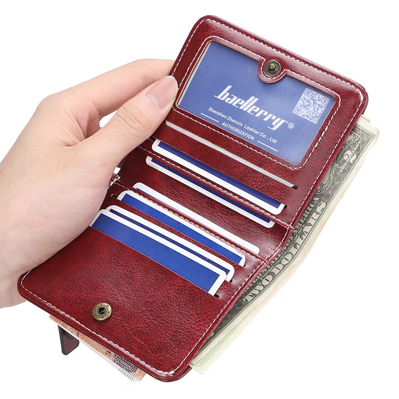 Nouveau Mini Portefeuille Femme Mince Mode Féminine Petits Portefeuilles Fermeture Éclair Cuir PU Qualité Porte-Monnaie Femme Porte-Cartes