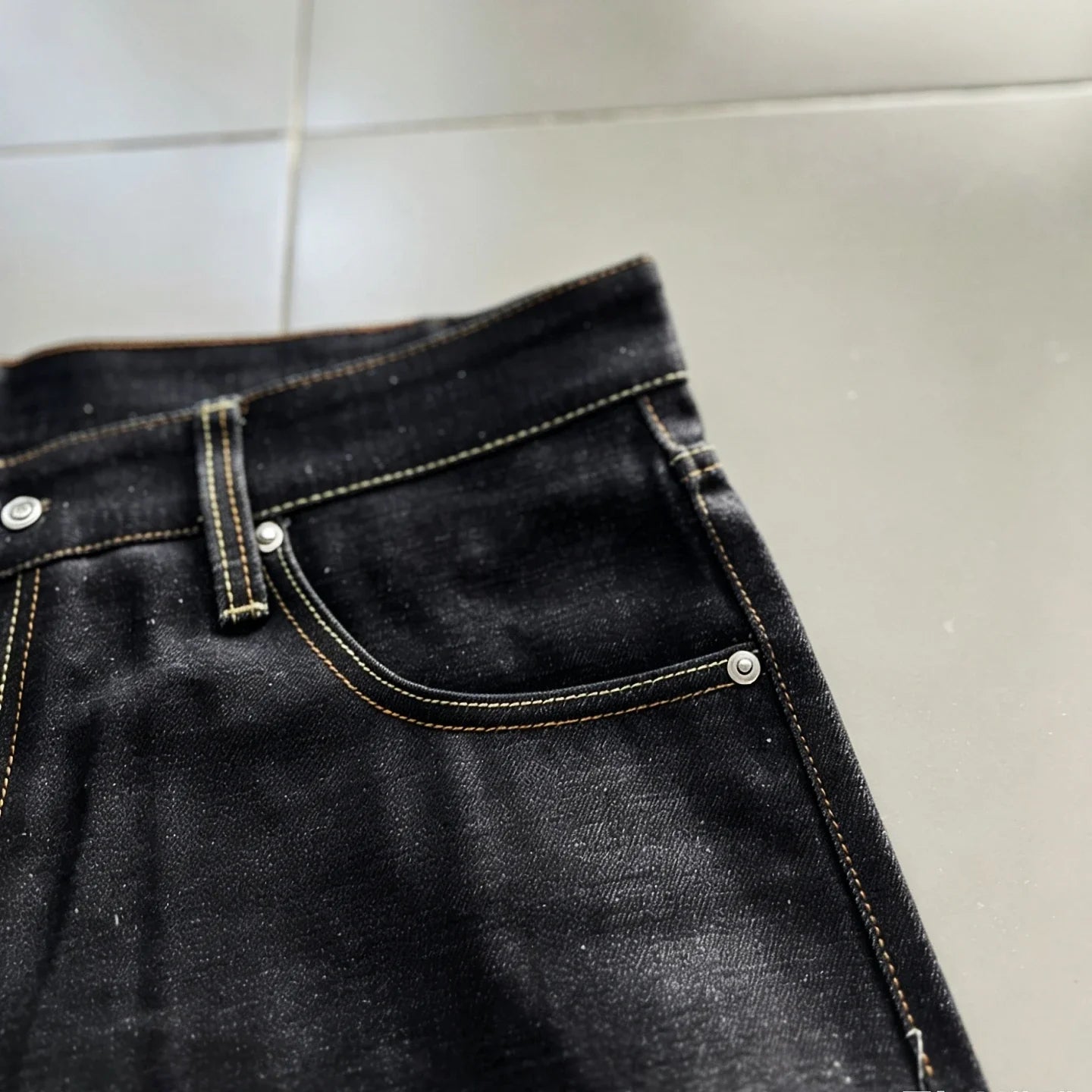 Vintage Momotaro 165oz Heavyweight Indigo Straight Leg Jeans Japanese Style mid Waist Cotton Denim Pants for Men Non Stretch