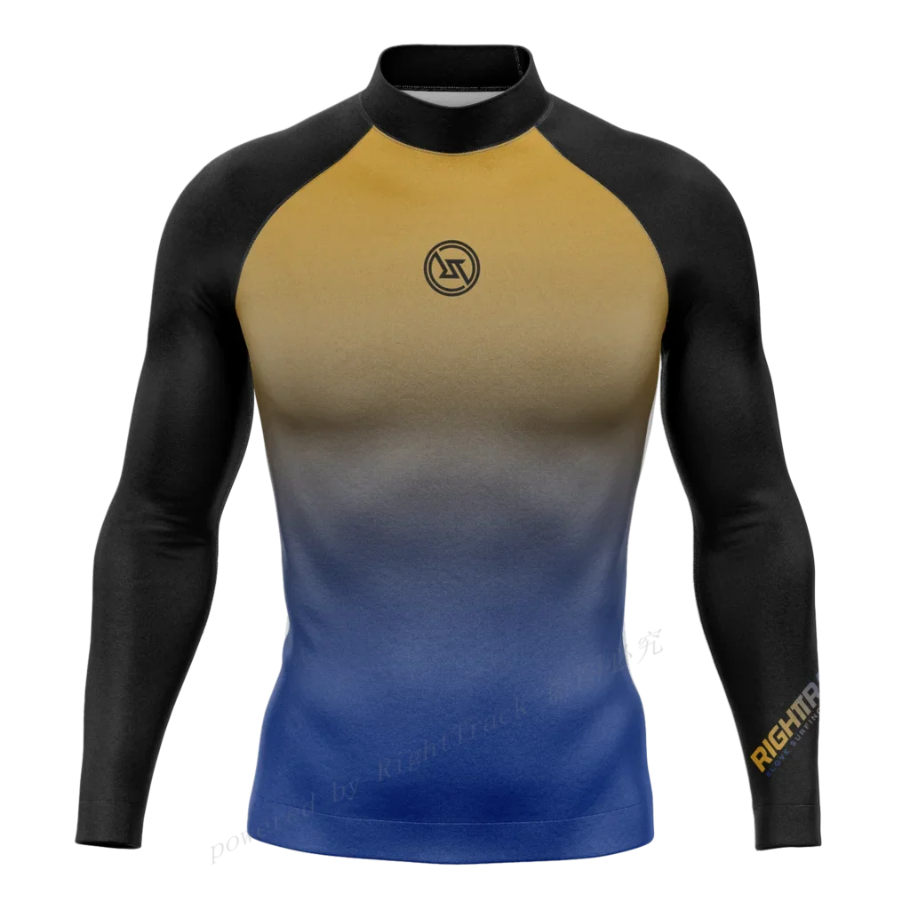 Men's Rashguard Snorkeling Camo Gradient Long Sleeve Surfing Shirts Sunscreen Diving Surf Sweatshirt UV Protection RT Swimwear