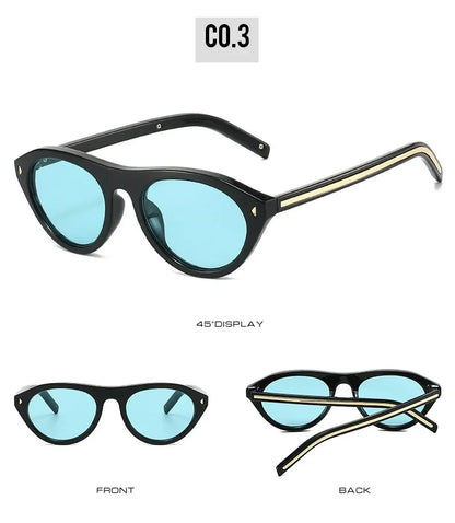 Top Selling cat eye sunglasses for women vintage small frame gradient uv400 sun glasses men retro hip hop driving shades