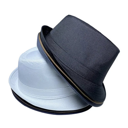 Summer Solid Bright Color Sun Hat British Jazz Hat Top Hat Men's Top Hat Winter Middle-aged and Elderly Jazz Warm Hat Fedora Hat