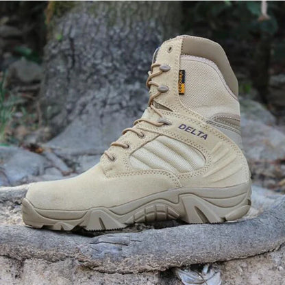 Men Desert Tactical Boots Mens Work Safty Shoes Special Force Waterproof Boot Lace Up Combat Ankle Boots Big Size