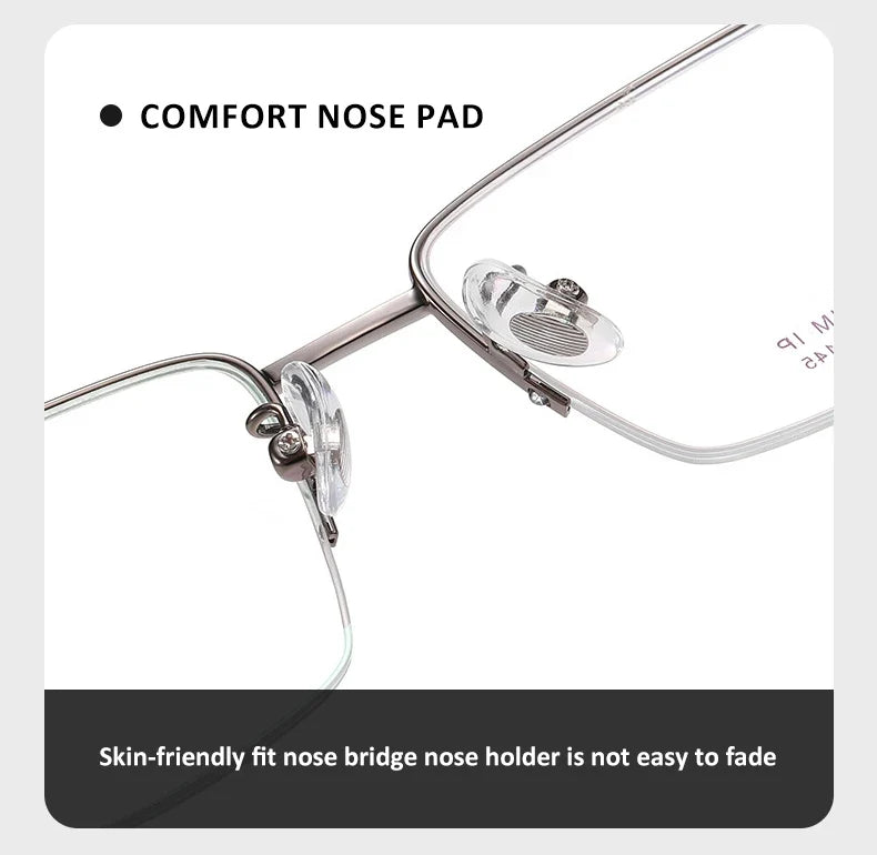 Simple New Retro Ultra-light Titanium Eyeglass Frames Men's Anti-blue Light Glasses Can Be Customized Prescription 18012