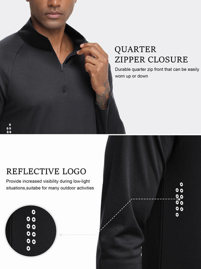 Summer Men UPF 50+ Long Sleeve T-Shirt, Breathable Rash Guard Pullover Tops for Sport Fishing Running Beach Surfing