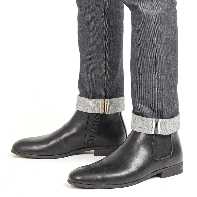 Size 7~13 Men Chelsea Boots Italian Style Ankle Boots soft leather Men Boots