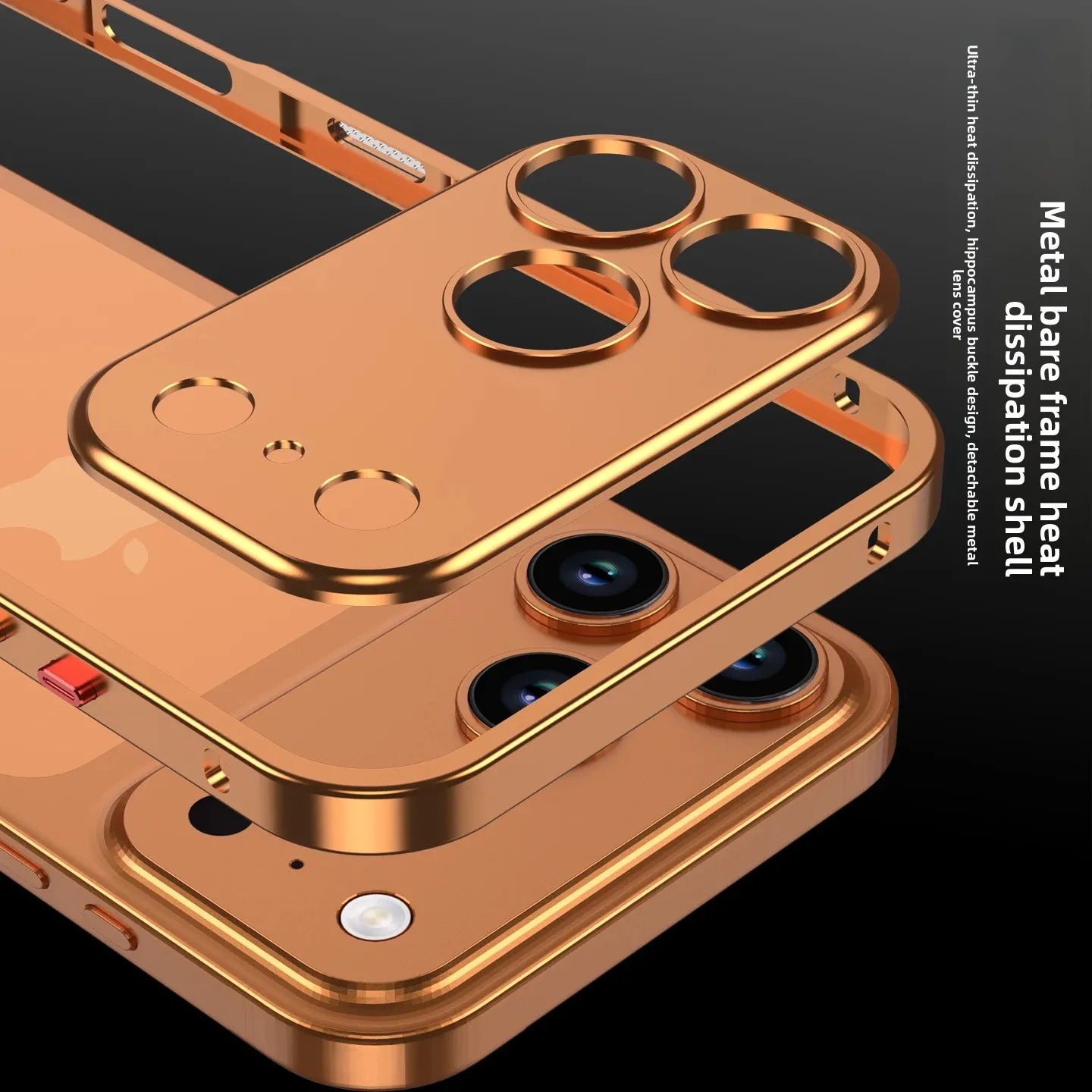 Luxury Original Colour Rugged Aluminum Alloy Slim Frame Case For IPhone 17 Pro Max 17 Air 17Pro Heat Dissipation Anti-Drop Cover