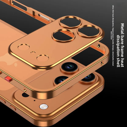 Luxury Original Colour Rugged Aluminum Alloy Slim Frame Case For IPhone 17 Pro Max 17 Air 17Pro Heat Dissipation Anti-Drop Cover