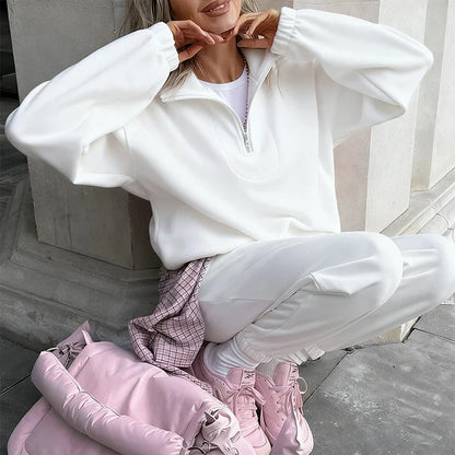 Original Pink Winter Lamb Fleece Hoodie Women Zipper Lapel Pullover флисовая кофта женская кофта женская