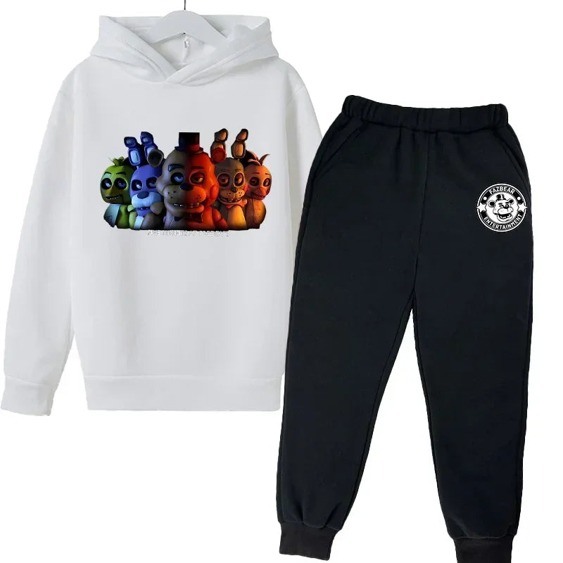FNAF Five Nights At Freddys Sweatshirt Set Fleece Kids Sweatpants Boys Jacket Girls Clothes Spring Autumn Hoodie Birthday Gift