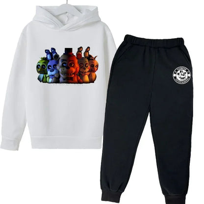 FNAF Five Nights At Freddys Sweatshirt Set Fleece Kids Sweatpants Boys Jacket Girls Clothes Spring Autumn Hoodie Birthday Gift