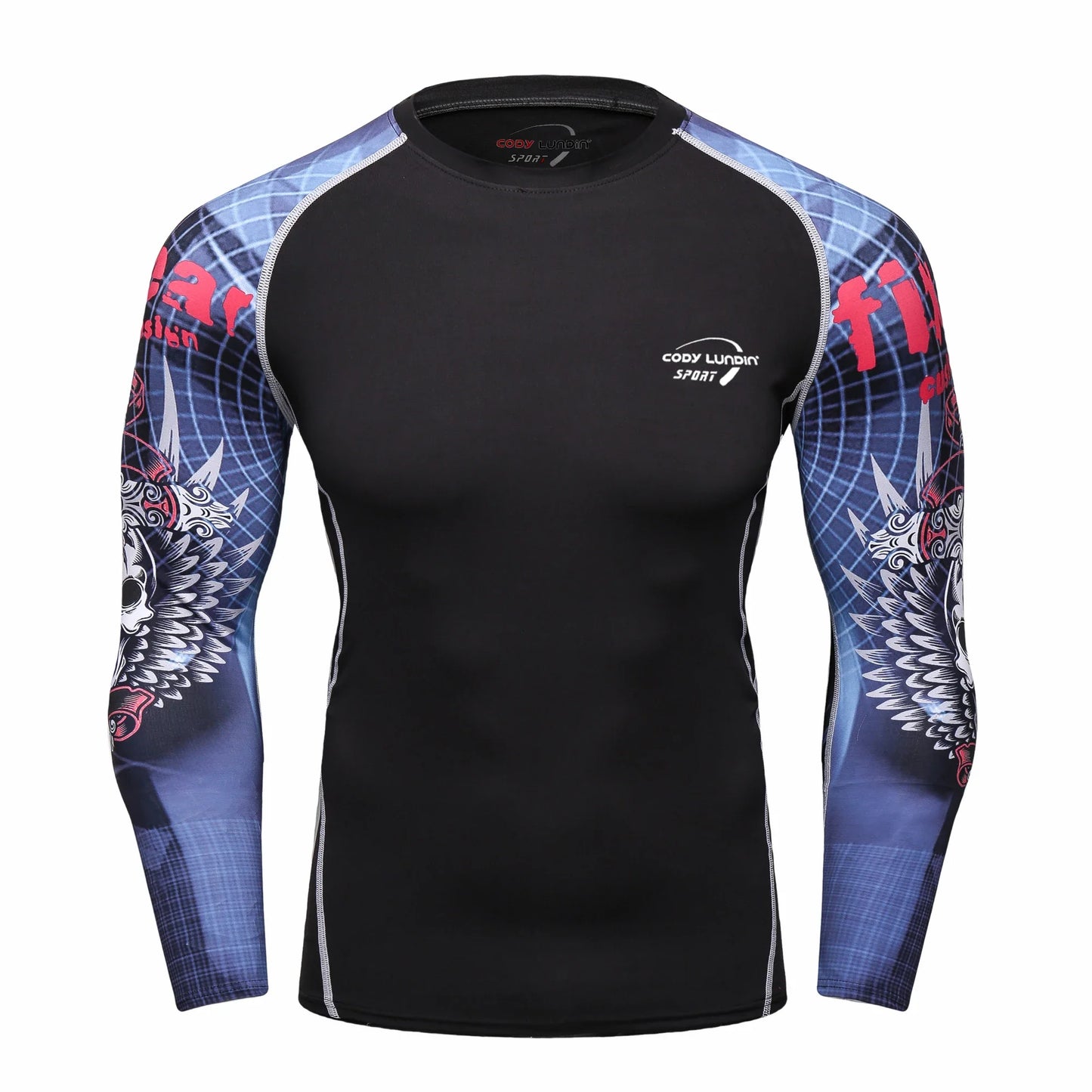 Cody Lundin Men Long Sleeve Compression Athletic Workout Shirt Water Sports UPF 50+ Rash Guard High Quality Jiu Jitsu Gi BJJ Top