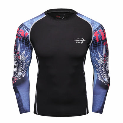 Cody Lundin Men Long Sleeve Compression Athletic Workout Shirt Water Sports UPF 50+ Rash Guard High Quality Jiu Jitsu Gi BJJ Top