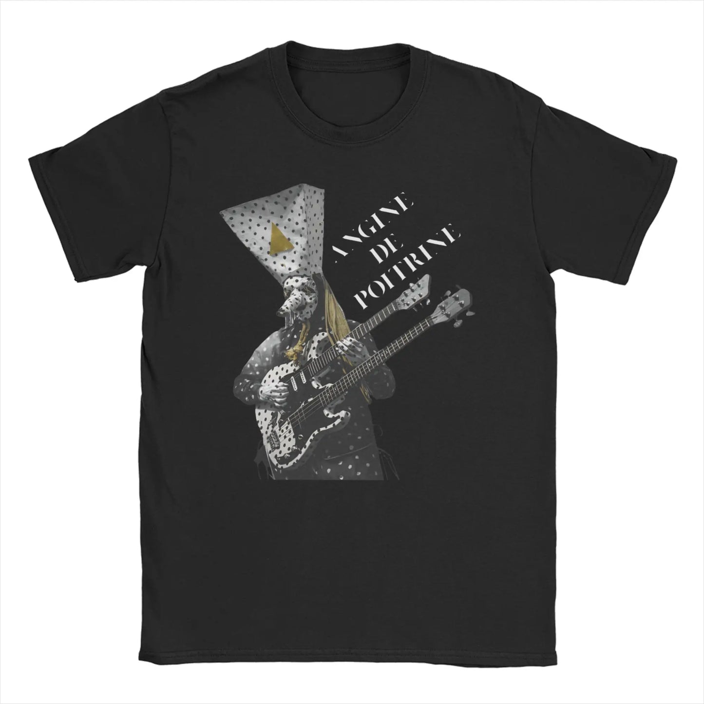 Printed Angine De Poitrine Rock Band T Shirt For Unisex  Cotton T-shirts Short Sleeve Clothes