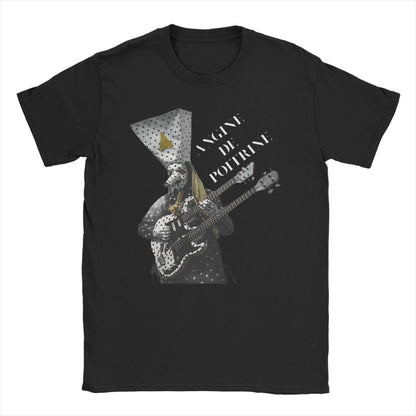 Printed Angine De Poitrine Rock Band T Shirt For Unisex  Cotton T-shirts Short Sleeve Clothes