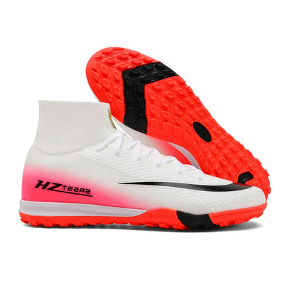 New Men Soccer Shoes Boys Cleats Adult Outdoor Breathable Football Boots Training Sport Long Spikes Non Slip Match Comfortable