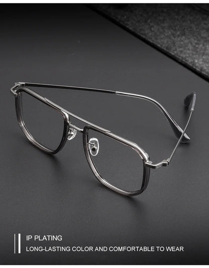 Fashion New Business Men's Large-rimmed Glasses Can Be Customized Prescription Anti-blue Light Glasses Retro Glasses Frame