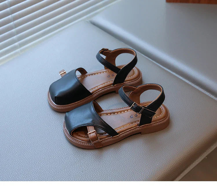 Summer Quick-Dry Children’s Sandals for Girls Non-Slip Soft Sole Toddler Flats Shoes  Princess Style Shoes Party School Elegant