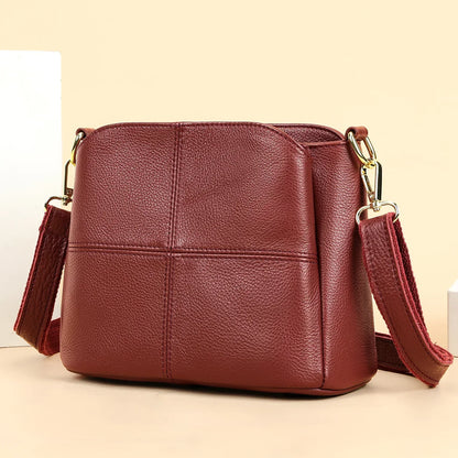 Genuine Leather Women Underarm Bag Versatile Shoulder Handbag Luxury Cowhide Female Crossbody Bag
