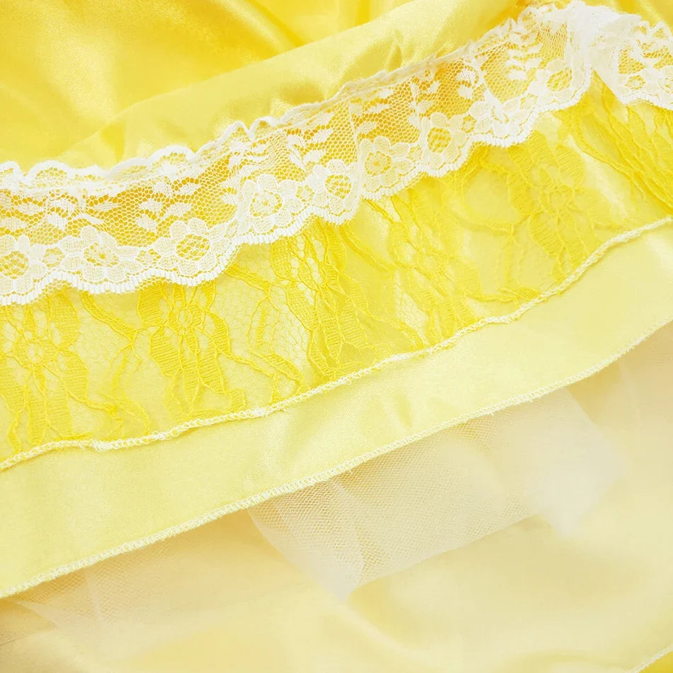 Girl Belle Dress Beauty Cosplay Costume Princess Deluxe Applique Outfit Children Birthday Party Elegant Gown Fairy Disguise Sets
