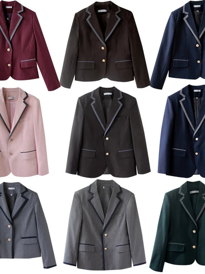 Korean Sle Student orm Jaet Briti College Wind Long Sve Button up Polyester Casual Wear for Men And Women