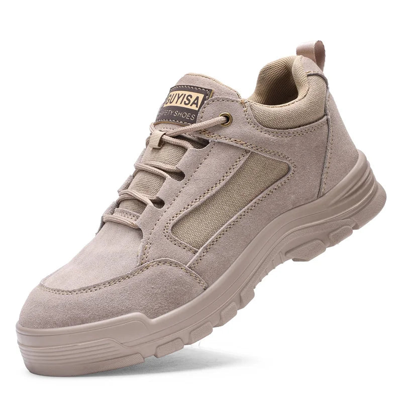 Fashion 2025 Plastic Toe Summer Breathable Labor Shoes Composite Toe Cap Indestructible Work Safety Boots Sneakers Male Footwear