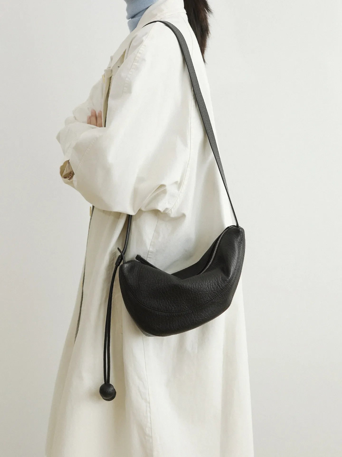 Genuine leather dumpling bag Shoulder Bag Handbag Women's Crossbody Bags Cowhide 2026 large capacity shell-shaped bag