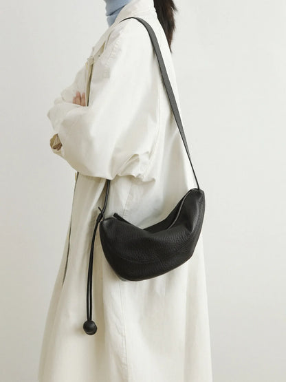 Genuine leather dumpling bag Shoulder Bag Handbag Women's Crossbody Bags Cowhide 2026 large capacity shell-shaped bag