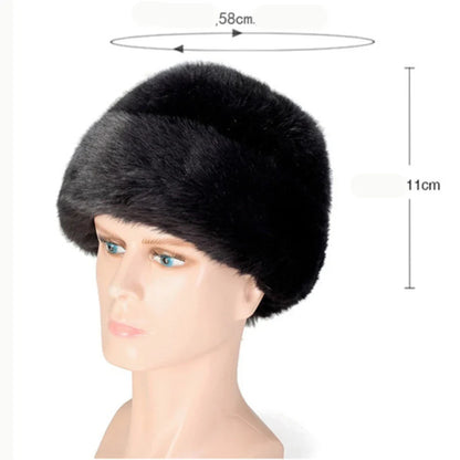 Thick Warm Winter Hats for Men Classic Faux Fur Russian Hat Male Snow Ski Earflap Cap Bomber Hat Dad Father Russian Cap