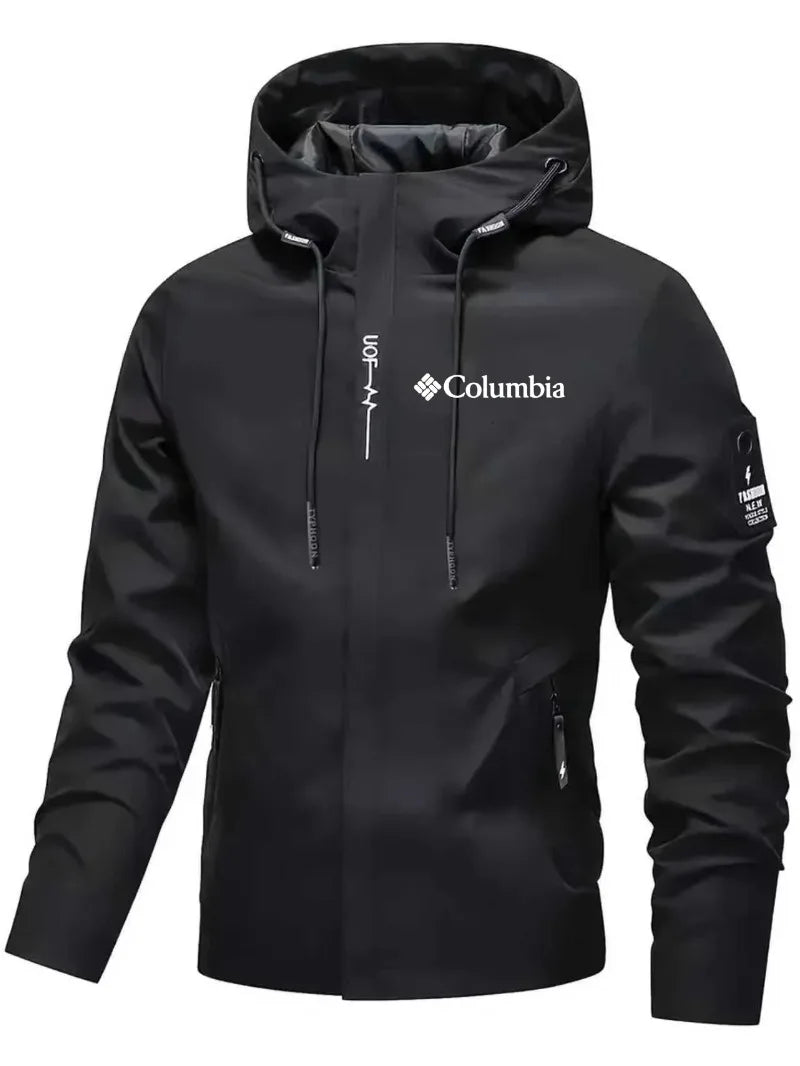 2026 Men's Waterproof Raincoat Hooded Lightweight Cycling Jacket Street Style Hiking Windproof Outdoor Leisure