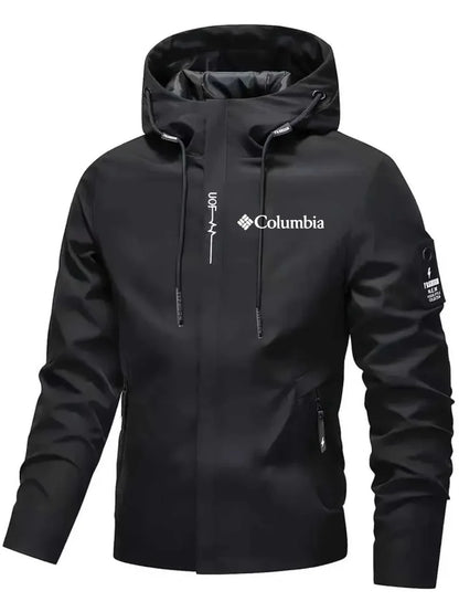 2026 Men's Waterproof Raincoat Hooded Lightweight Cycling Jacket Street Style Hiking Windproof Outdoor Leisure