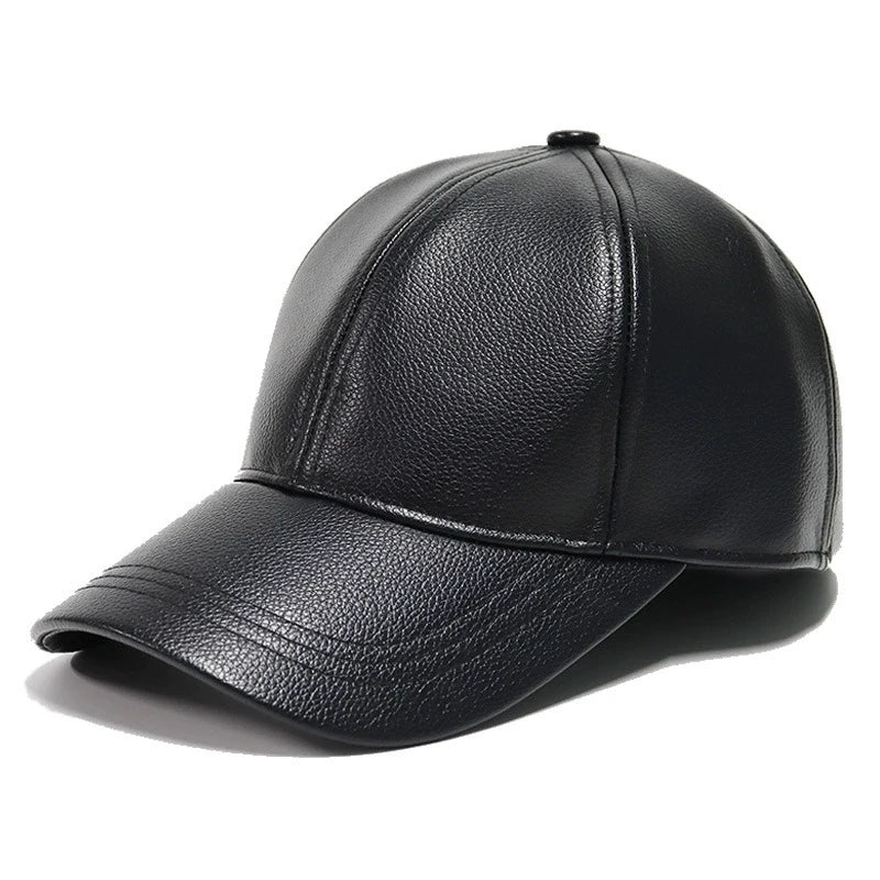 PU Leather Gift Fedoras  for Middle-aged and Elderly Autumn and Winter Outdoor Leisure Gentlemen Jazz Hat for Men Panama Hat