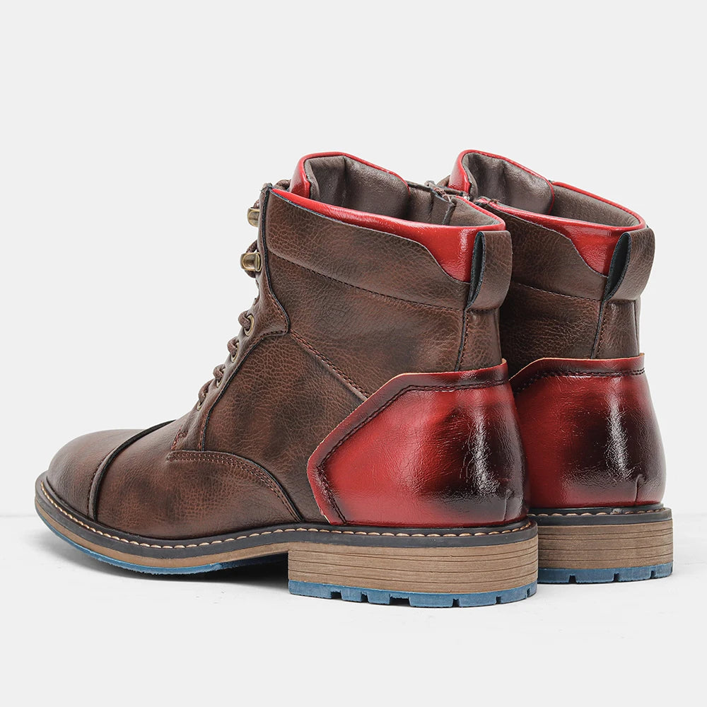 Size 7~13 Retro Men Boots 2023 Fashion Comfortable  Spring Leather Boots