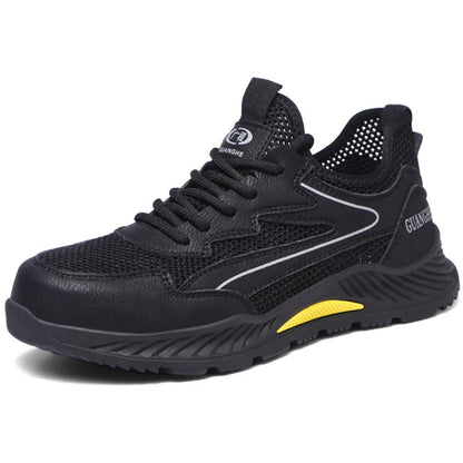 summer mesh safety shoes breathable work shoes industrial construction indestructible shoes for men steel toe safety work boots